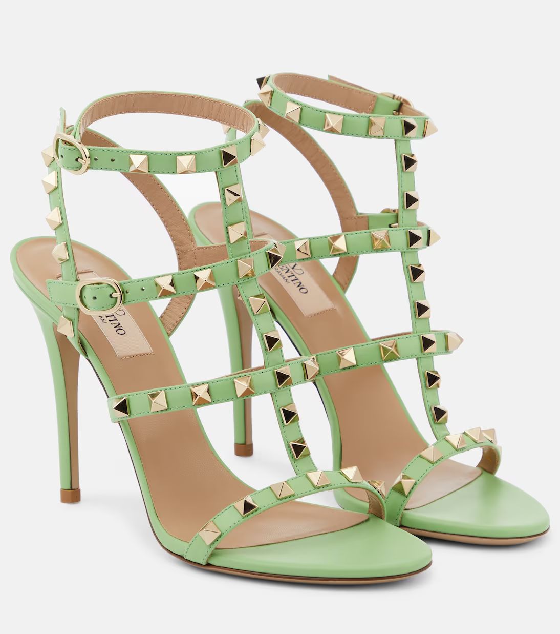 Rockstud leather sandals | Mytheresa (US/CA)