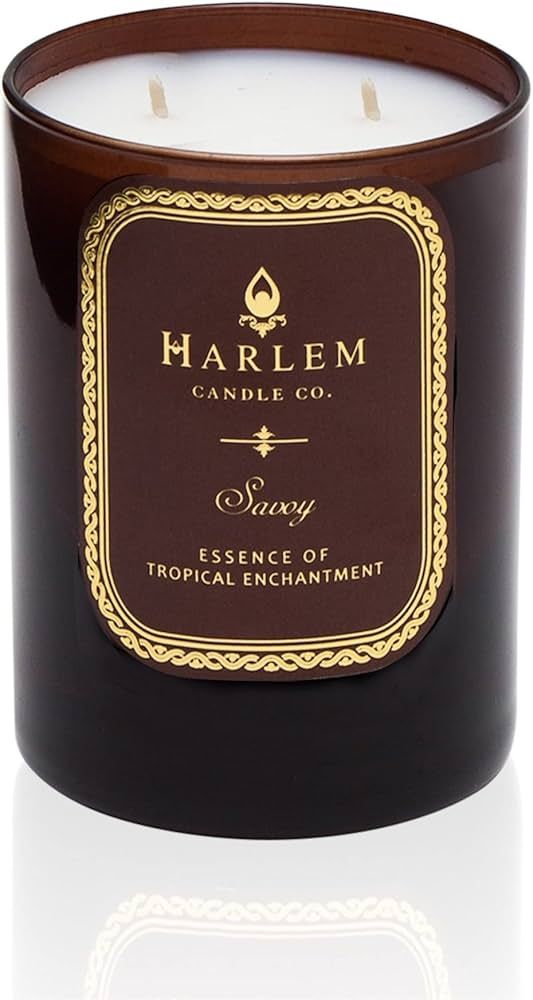 Harlem Candle Company Savoy Luxury Candle, 11 oz Brown Glass Jar, Double Wick, Soy Wax, Gift Box,... | Amazon (US)