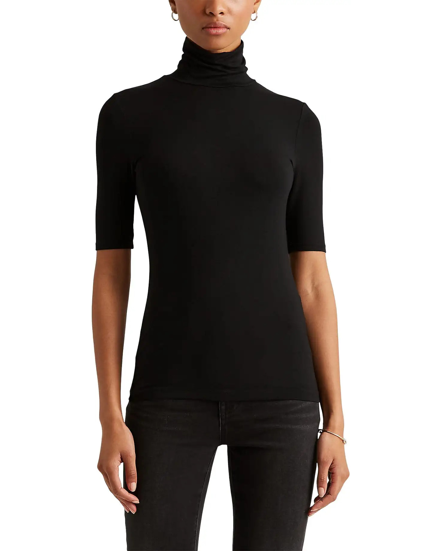 Jersey Turtleneck Top | Zappos
