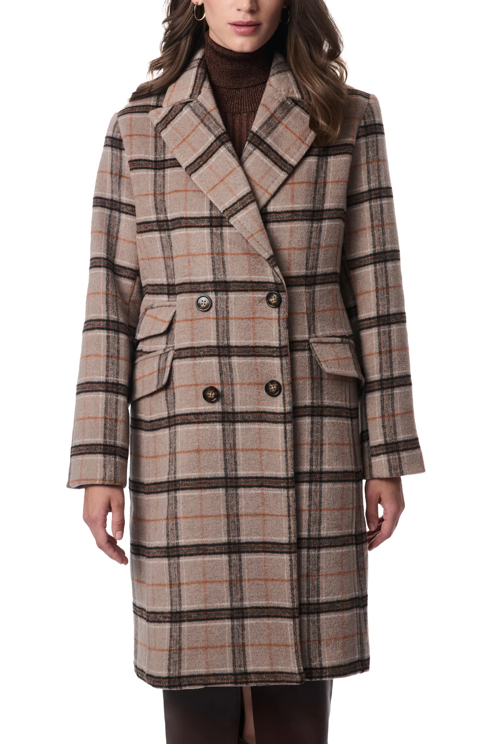 Bernardo Plaid Double Breasted Coat | Nordstromrack | Nordstrom Rack