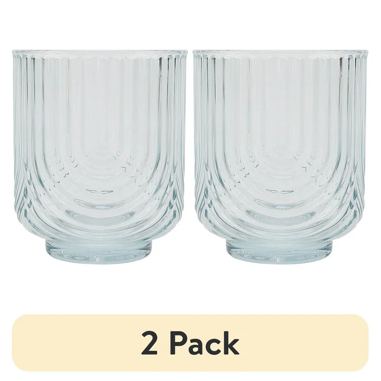 (2 pack) Better Homes and Gardens Tritan Plastic 14-Ounce Arch Tumbler, Teal | Walmart (US)
