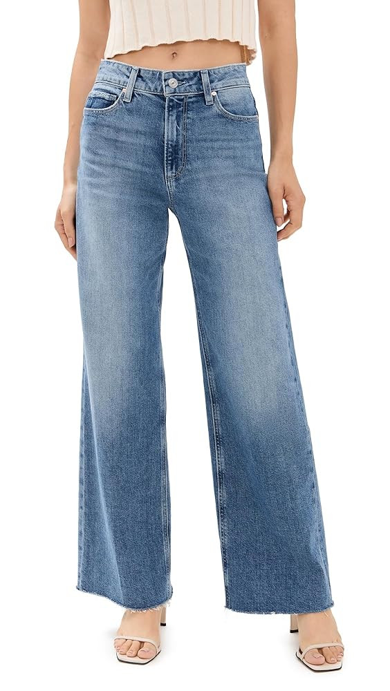 PAIGE Women's Anessa Raw Hem Jeans | Amazon (US)