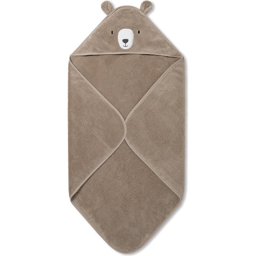 Hooded Baby Bath Towel Taupe / OS | Maisonette