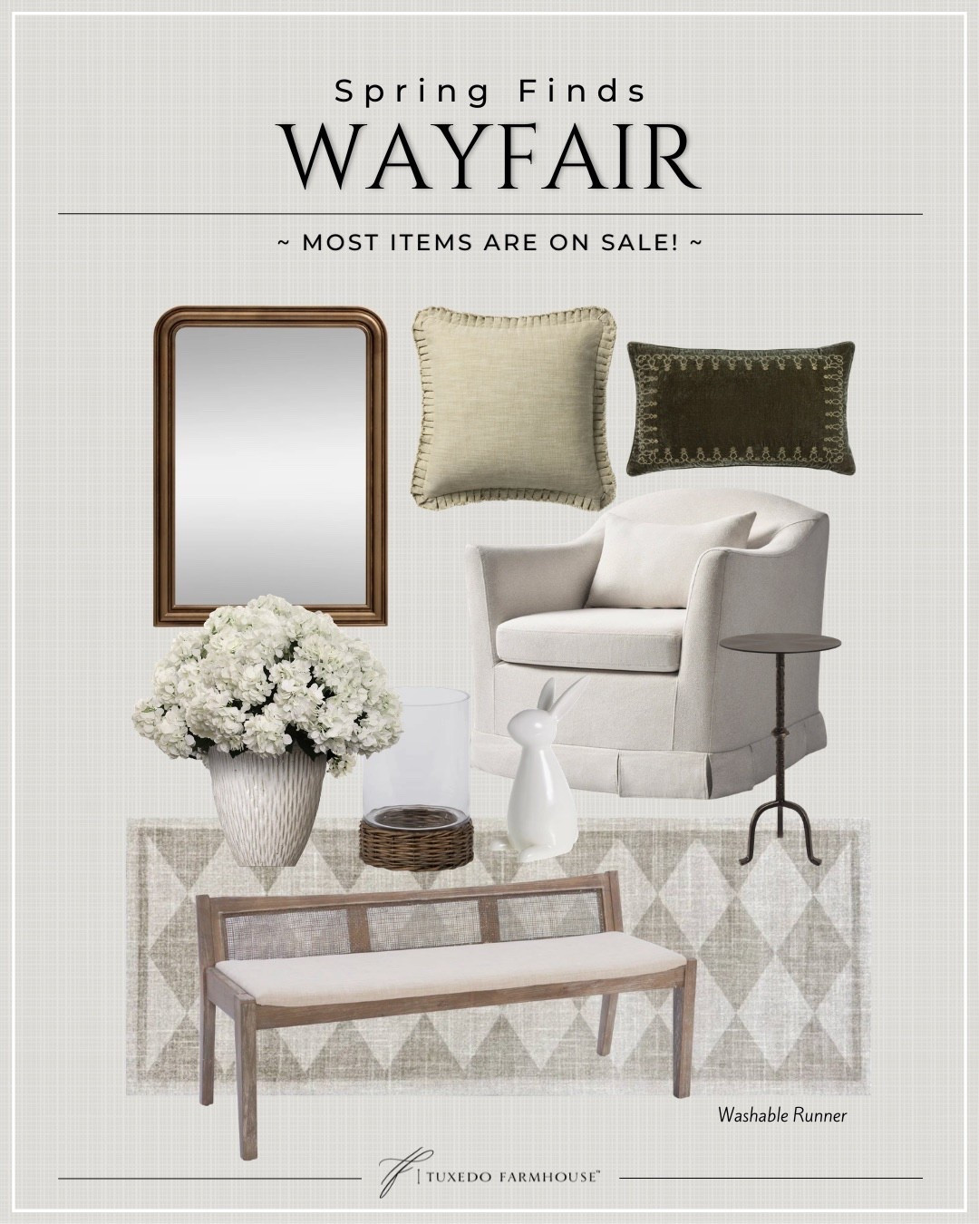 Recent @Wayfair finds I’m loving for a spring refresh. That runner rug is washable. Ordered for my kitchen. I wish I had a spot for that bench and I love the look of the accent chair. Swivels and is on sale!

#LTKSeasonal #LTKHome #LTKSaleAlert