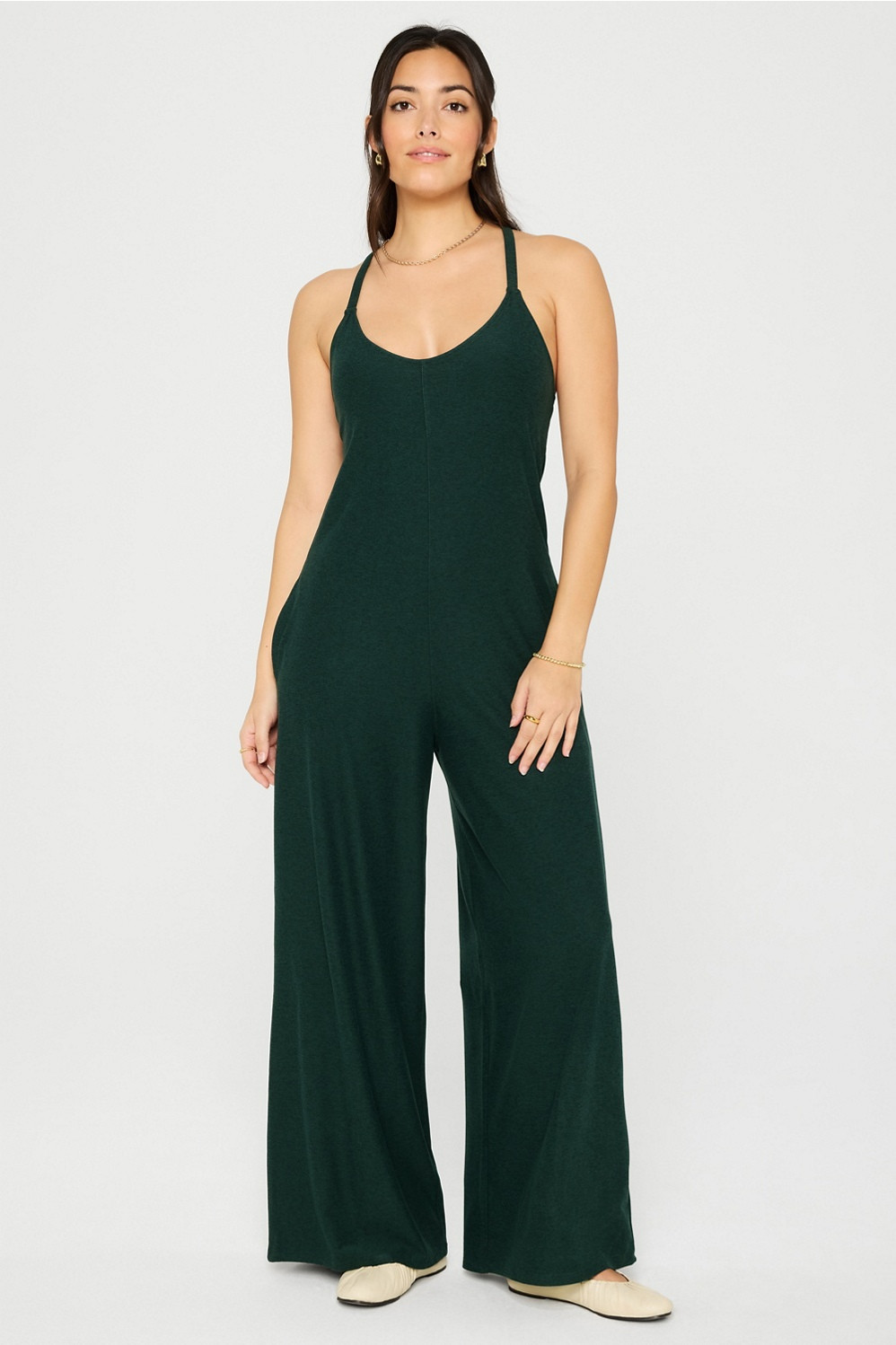 Cloud Jersey Wide Leg Onesie | Fabletics