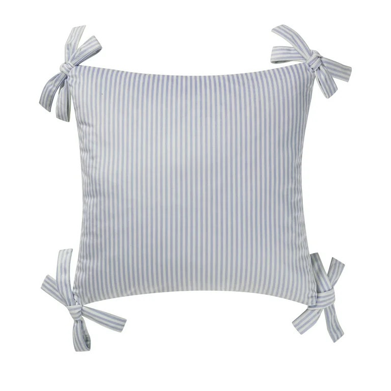 Blue Bunny Toile Printed Dutch Velvet Easter Pillow, 20" x 20", by My Texas House | Walmart (US)