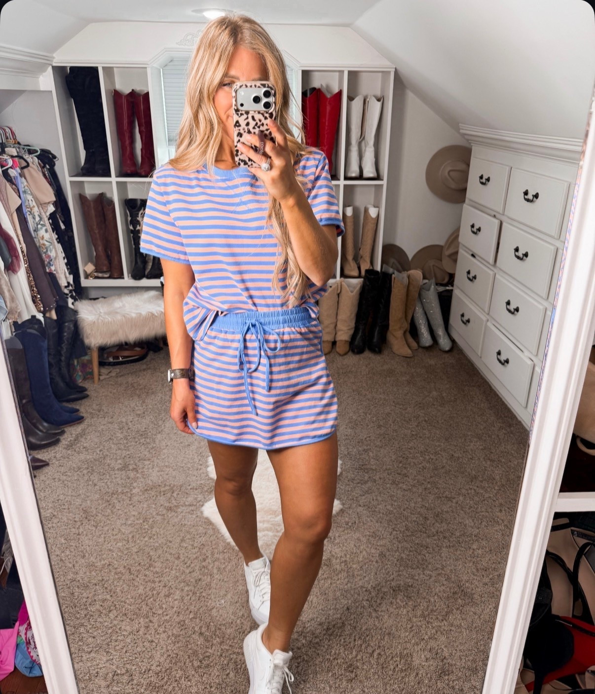 This striped skort set is so comfortable! I can’t believe it’s from Amazon!