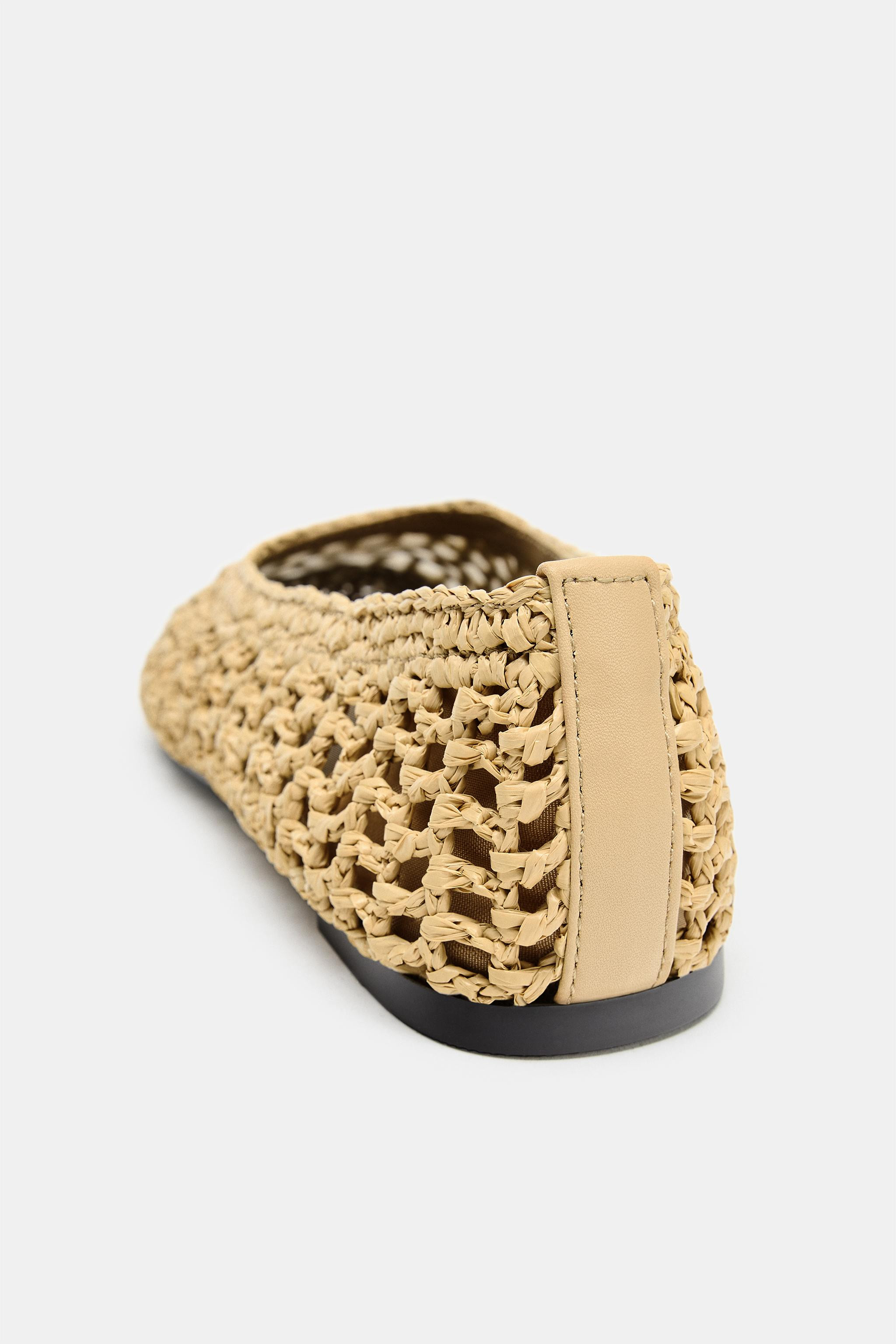 CUT-OUT BRAIDED BALLET FLATS | Zara US