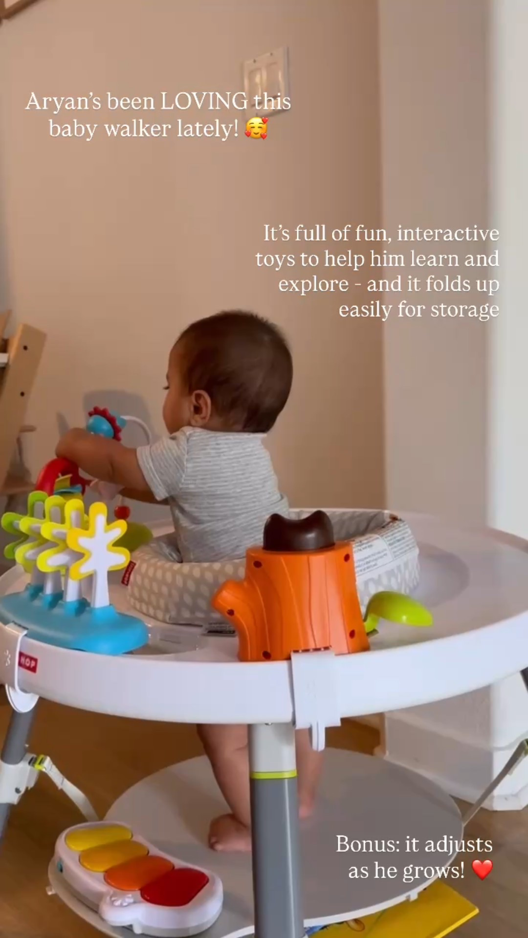 My 6 month old been loving this standing activity center lately - it’s got all the toys to keep him busy while he learns to stand on his own/walk. The adjustable design grows with him, and folds up easily when we need to tidy up! 

#babywalker #playtimefun #interavtivetoys #earlylearning

#LTKFamily #LTKKids #LTKBaby