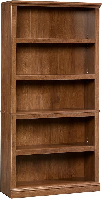 Sauder 5-Shelf Split Bookcase/ Book shelf, Oiled Oak finish | Amazon (US)
