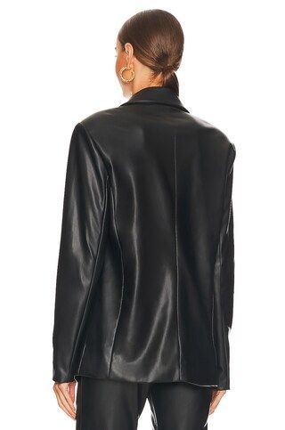 WeWoreWhat Vegan Leather Blazer in Black from Revolve.com | Revolve Clothing (Global)