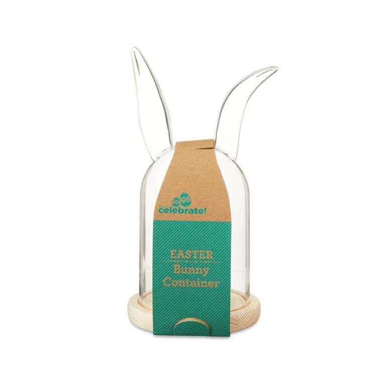 Easter Bunny Plastic Bell Jar Container Decor, 5 in, by Way To Celebrate - Walmart.com | Walmart (US)