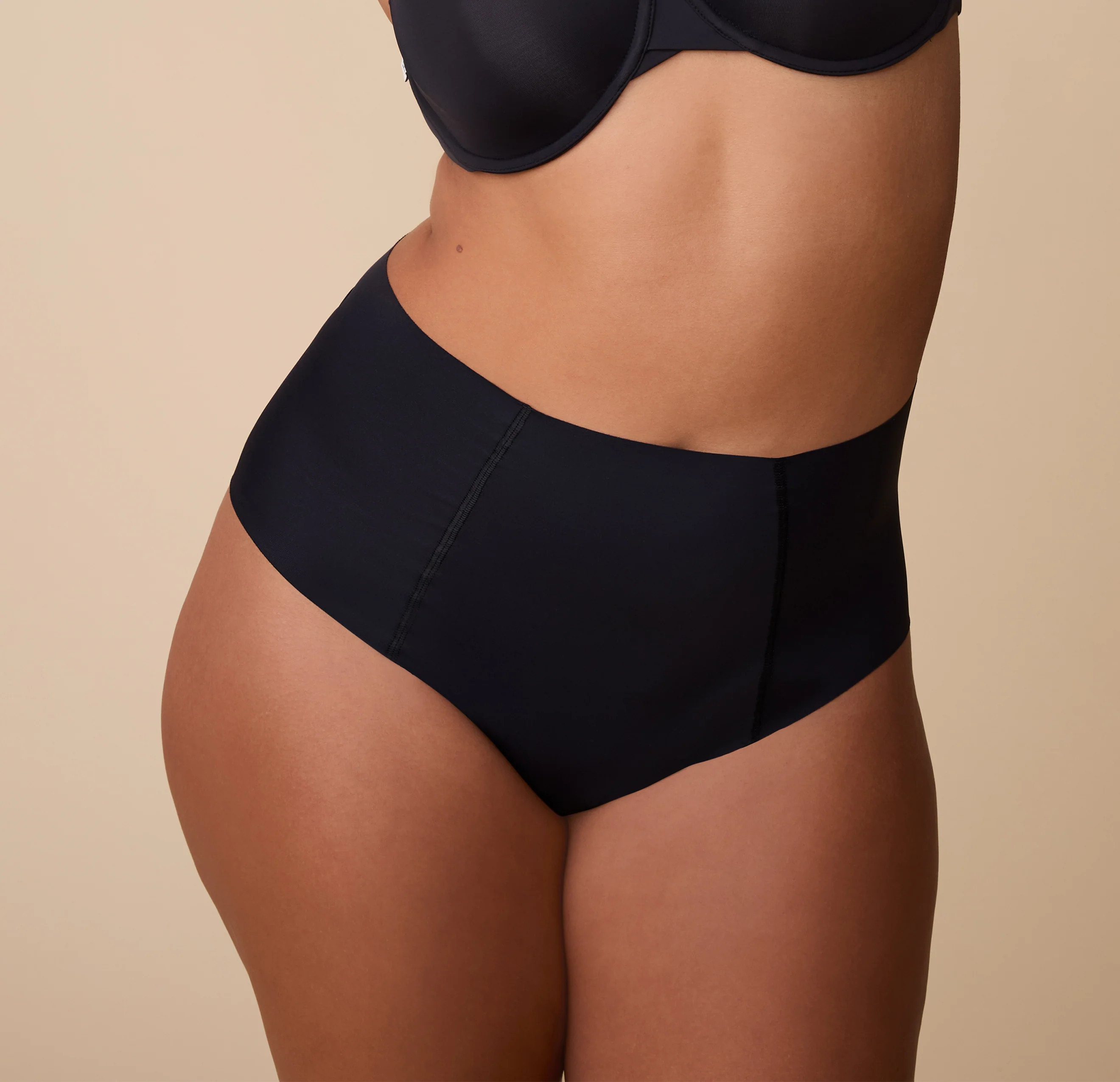 Buy No-Show Highwaist Brief in Black | Harper Wilde | Harper Wilde