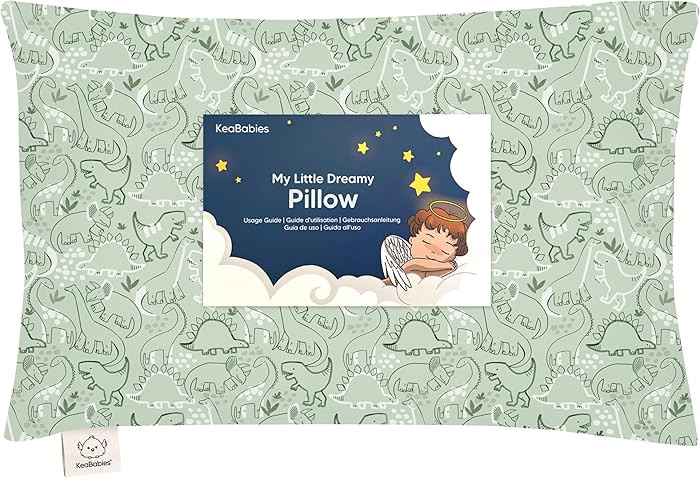 Toddler Pillow with Pillowcase - 13x18 My Little Dreamy Kids Travel Bed Pillows for Sleeping, Org... | Amazon (US)