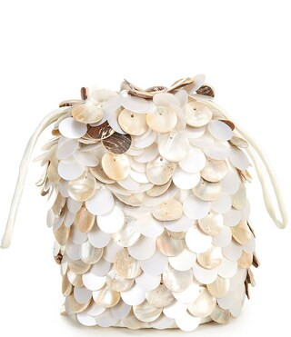 Antonio Melani x Amanda Jones Vaughan Roxie Disc Shell Drawstring Clutch | Dillard's | Dillard's