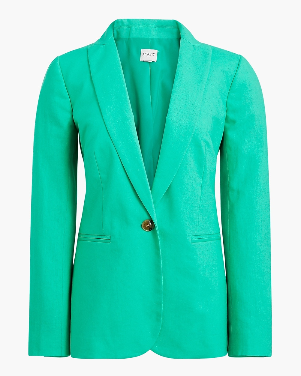 Linen-blend one-button blazer | J.Crew Factory