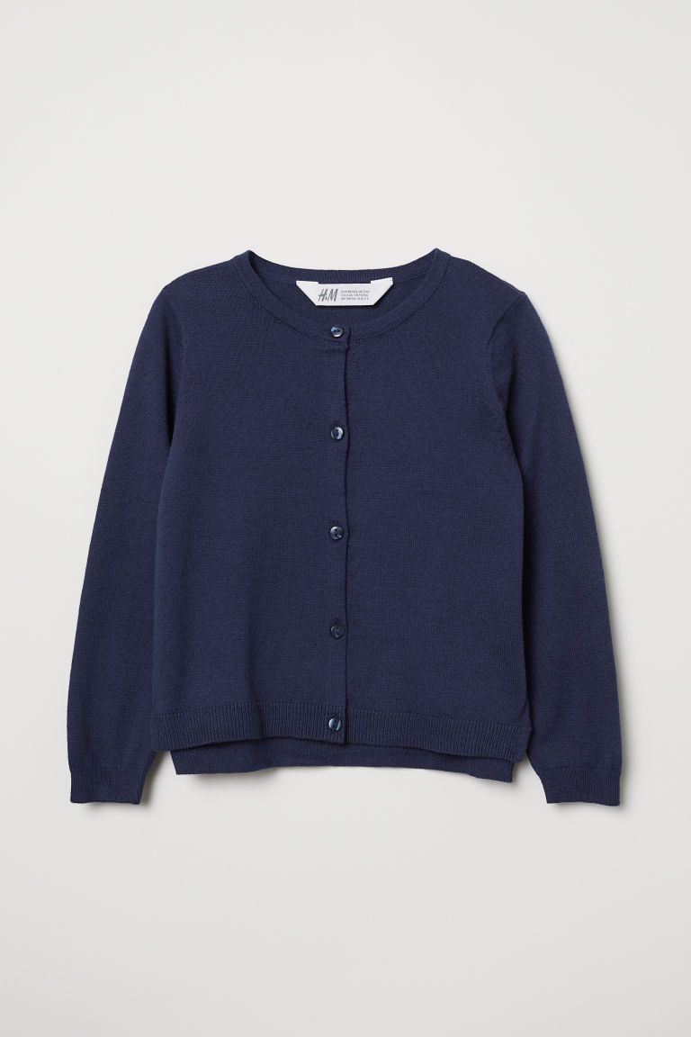 H & M - Fine-knit Cardigan - Blue | H&M (US + CA)