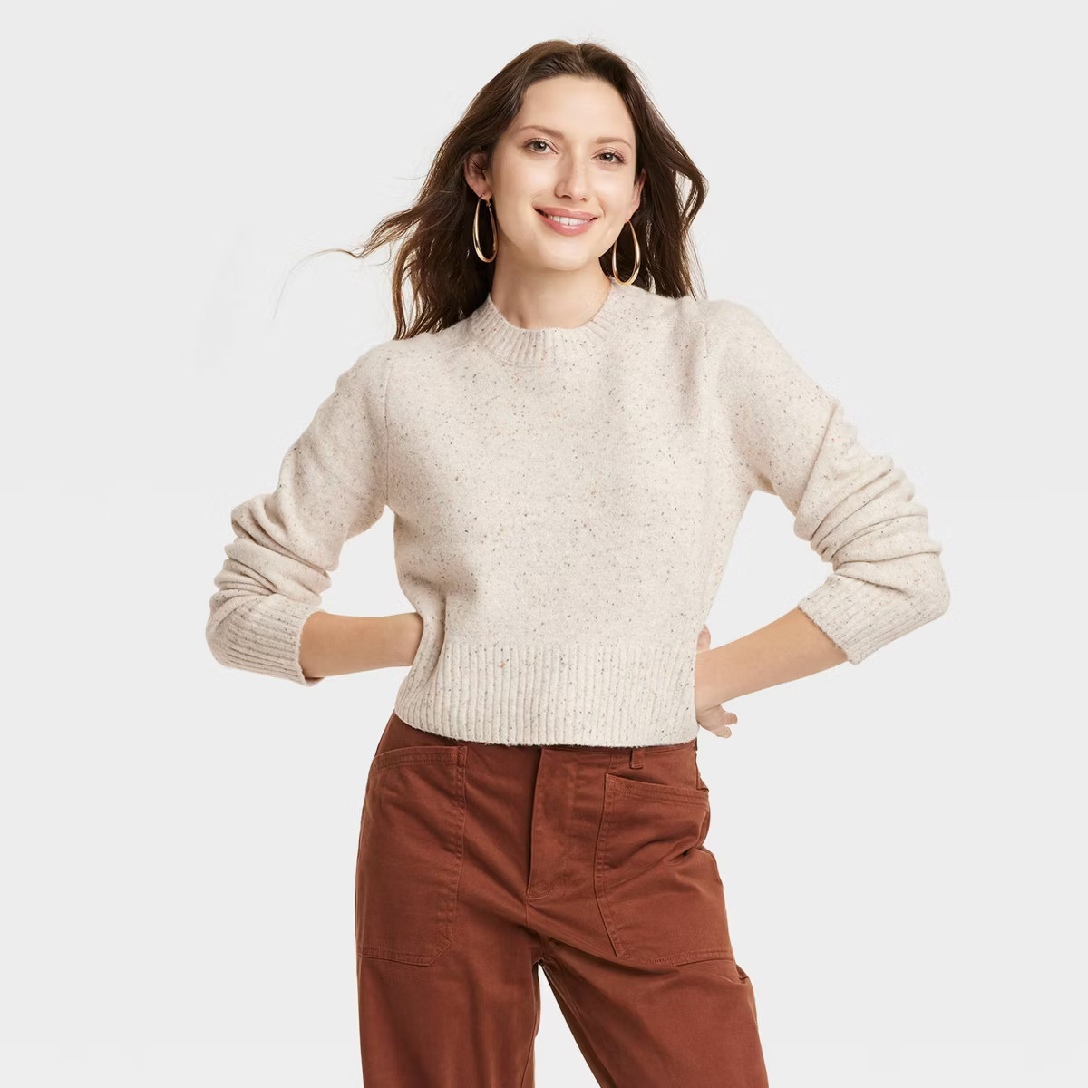 Women's Crew Neck Cashmere-Like Pullover Sweater - Universal Thread™ | Target