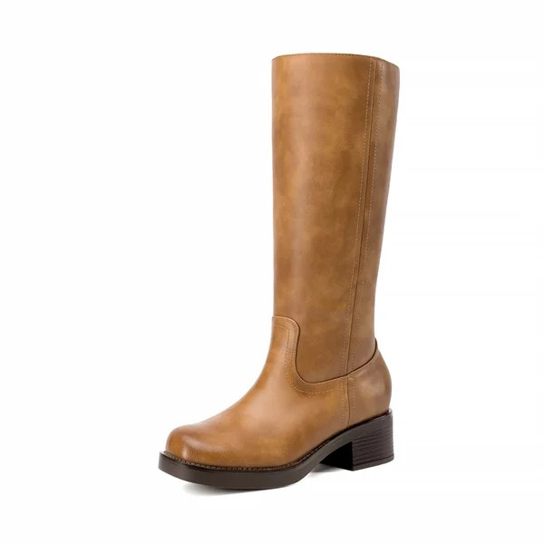 [Brynn] Women’s Square Toe Knee-High Boots | Dream Pairs