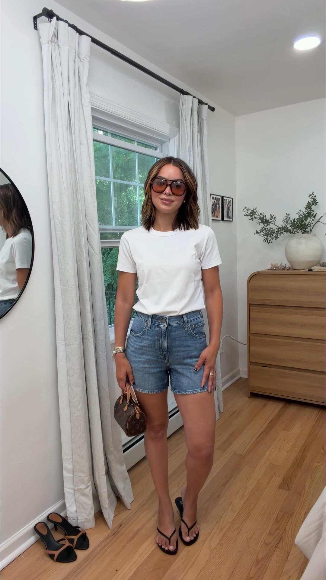 Wearing size small top
Shorts: 25