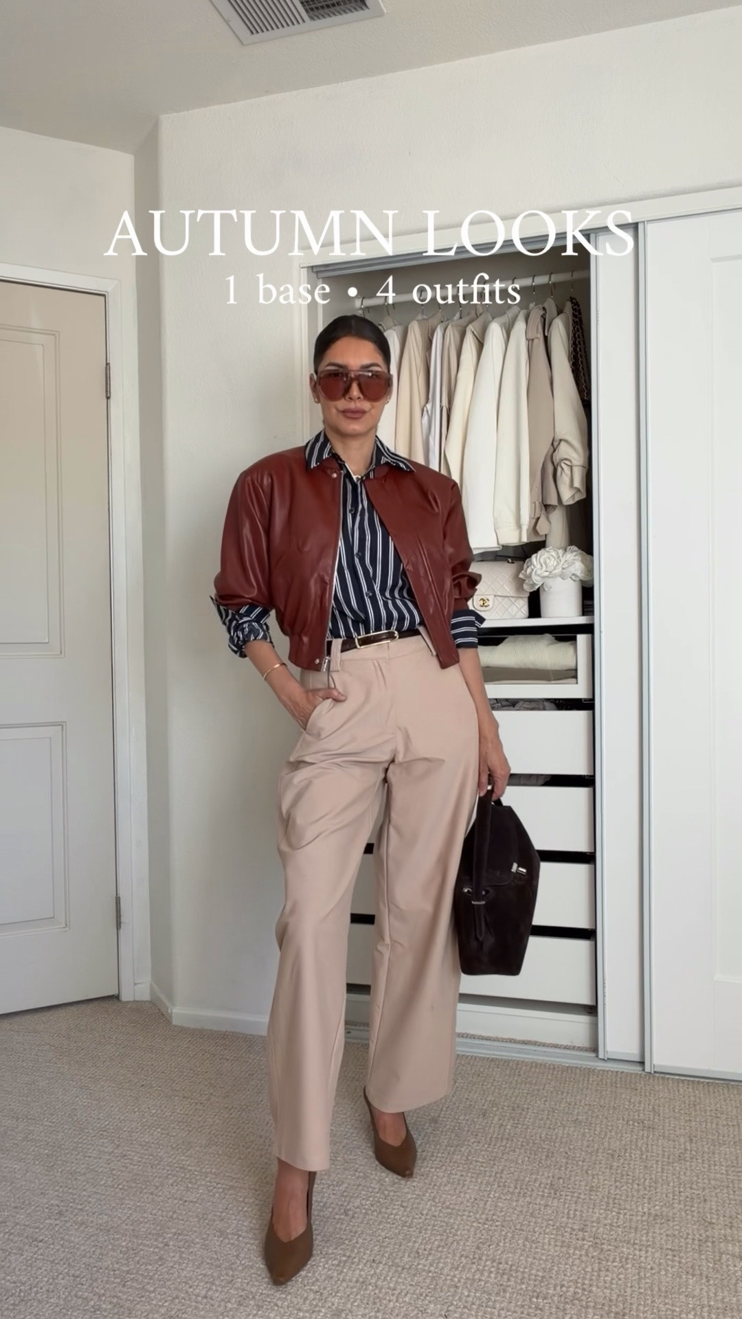 1 base, 4 autumn outfit ideas 🤎🍂

Starting with the same base and showing how a few styling changes can create 4 completely different fall looks. These Zara balloon pants are SO flattering, paired with a classic navy striped Zara shirt—then I switched up the shoes and accessories to take each outfit in a different direction.

Easy, chic and polished looks you can recreate for work, lunch or everyday fall style.

FIT & SIZING
Zara balloon pants — size XS
Zara navy striped shirt — size XS
Zara nude leather heels — TTS
Jeffrey Campbell brown leather heels — TTS

➫ MY BODY MEASUREMENTS FOR YOUR REFERENCE
Bra: 32C (81 cm)
Waist: 26” (66 cm)
Hips: 38” (96.5 cm)
Height: 5’7” (170 cm)

Zara balloon pants | Zara striped shirt | Zara fall outfits | Zara outfit ideas | balloon pants outfit | striped shirt outfit | 1 base 4 outfits | autumn outfit ideas | fall work outfits | chic fall outfits | business casual style | elevated everyday outfits | fall fashion 2026 | fashion over 40 | fashion over 50

#ZaraOutfits #AutumnOutfits #FallStyle #LTKStyle

#LTKOver40 #LTKSeasonal #LTKootd