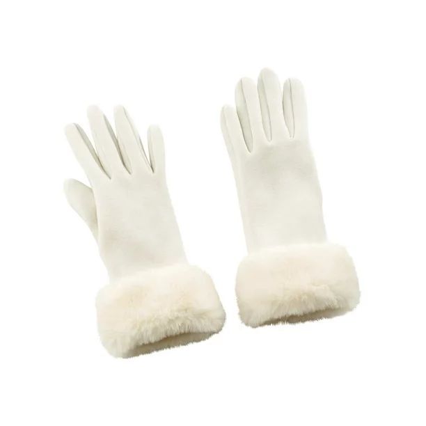Faux-Fur Cuff Gloves - Walmart.com | Walmart (US)