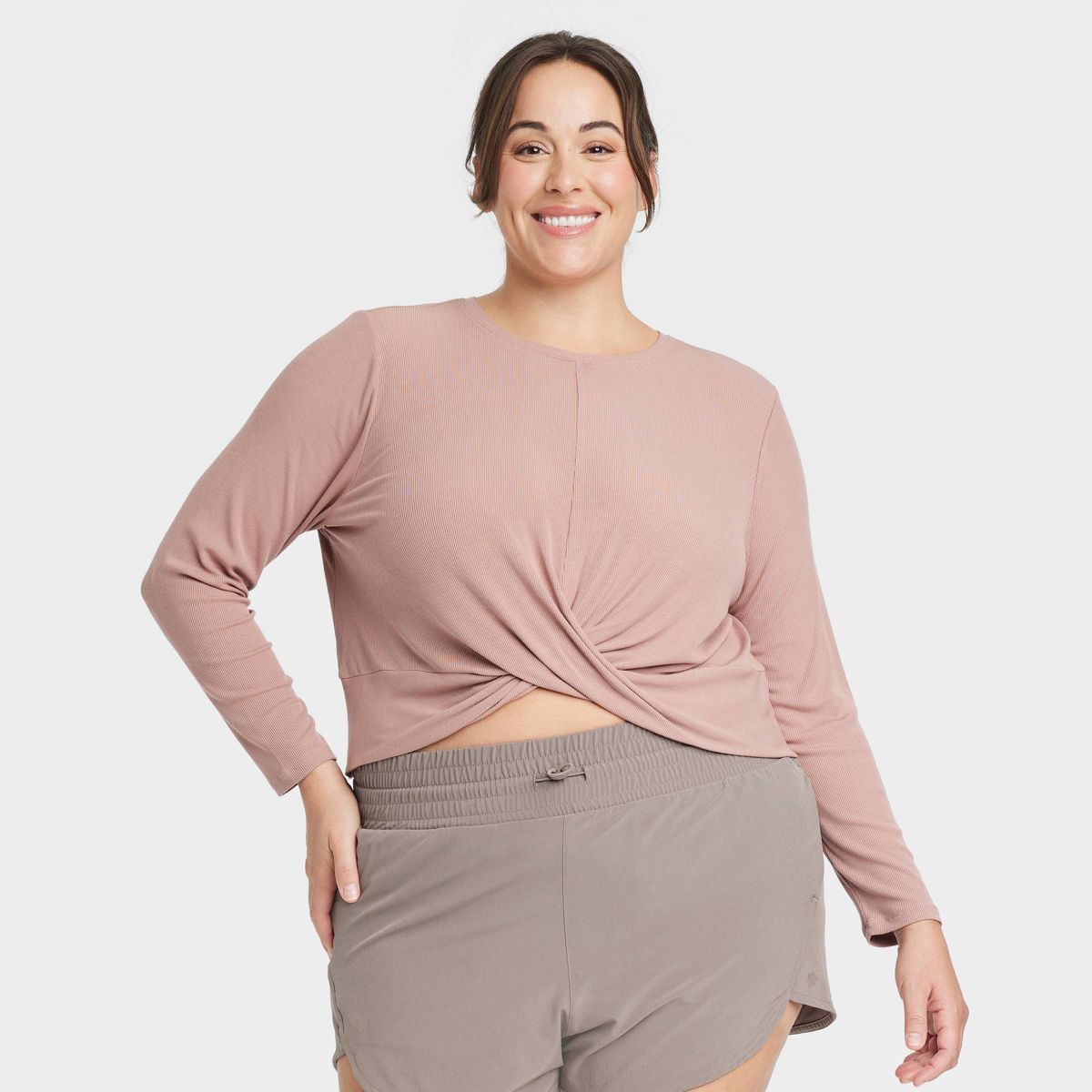 Women's Twist Front Long Sleeve Top - All in Motion™ | Target