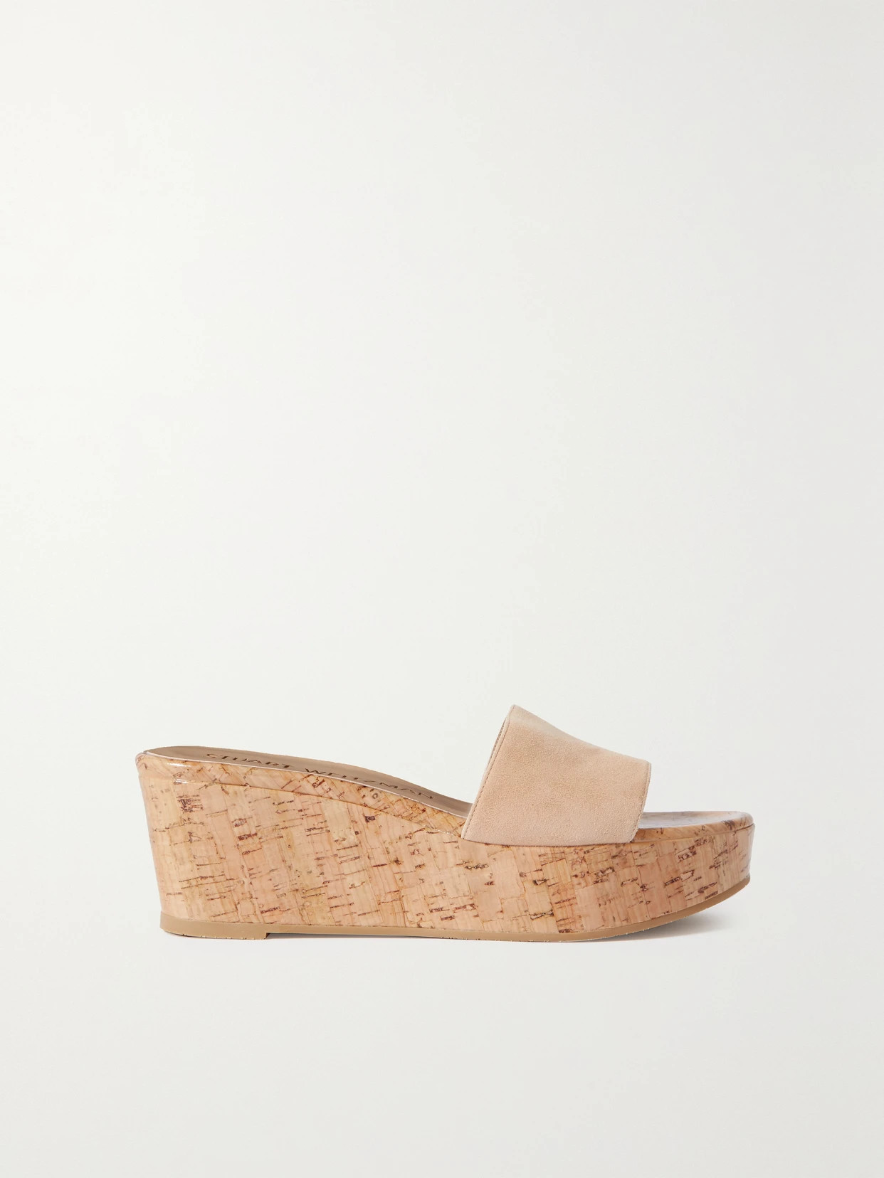 Stuart Weitzman - Summer Suede Wedge Sandals - Neutrals | NET-A-PORTER (US)