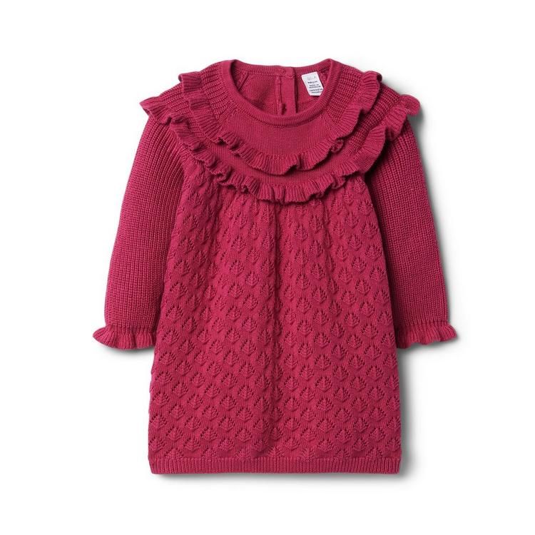 Baby Ruffle Pointelle Sweater Dress | Janie and Jack