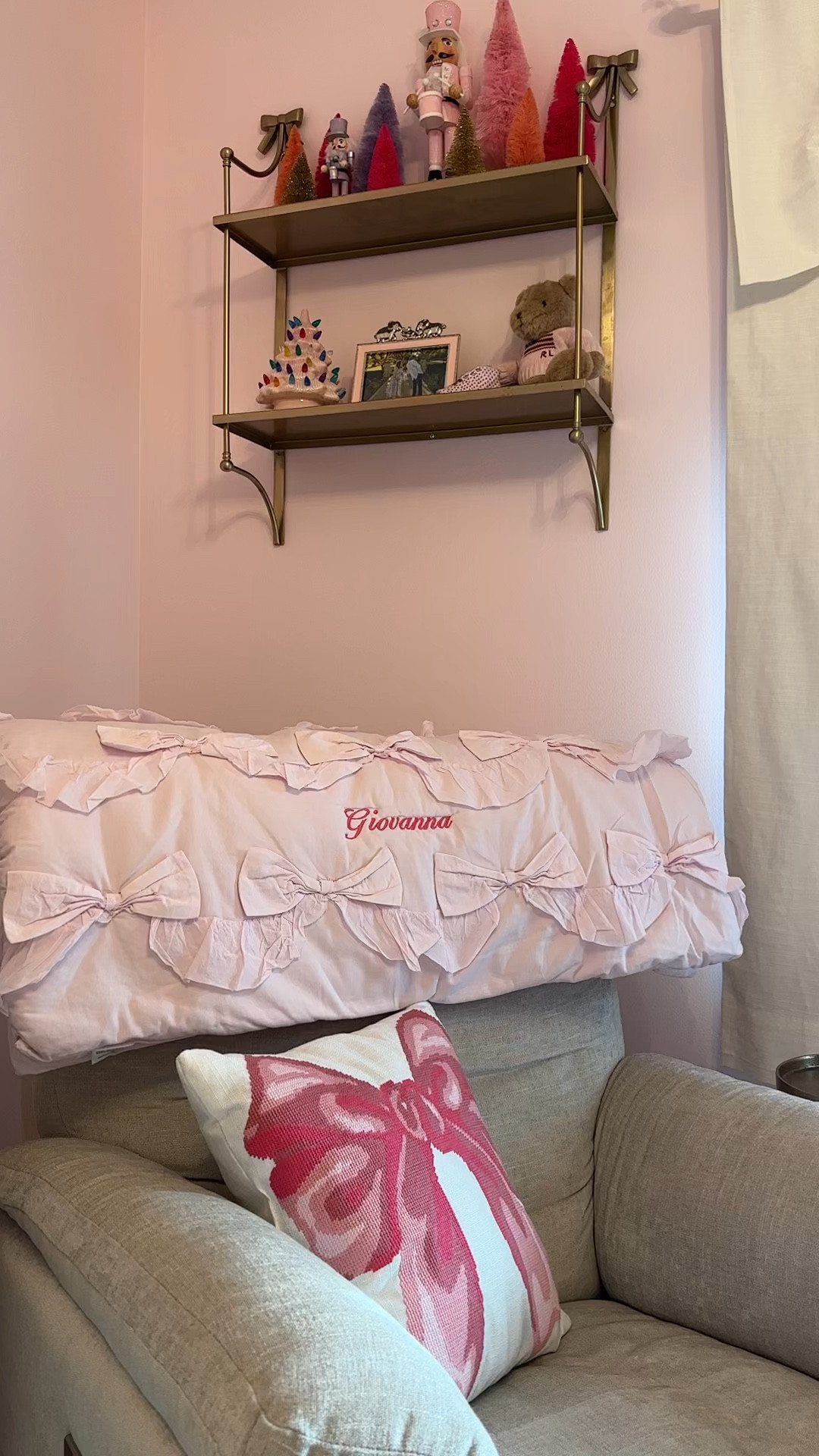 Baby girl Christmas decor details 🎀🩷🎄 

#LTKHome #LTKKids #LTKBaby