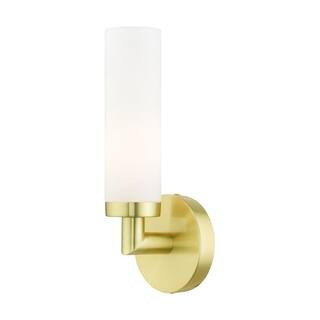 Aspen 1 Light Satin Brass ADA Single Sconce | The Home Depot