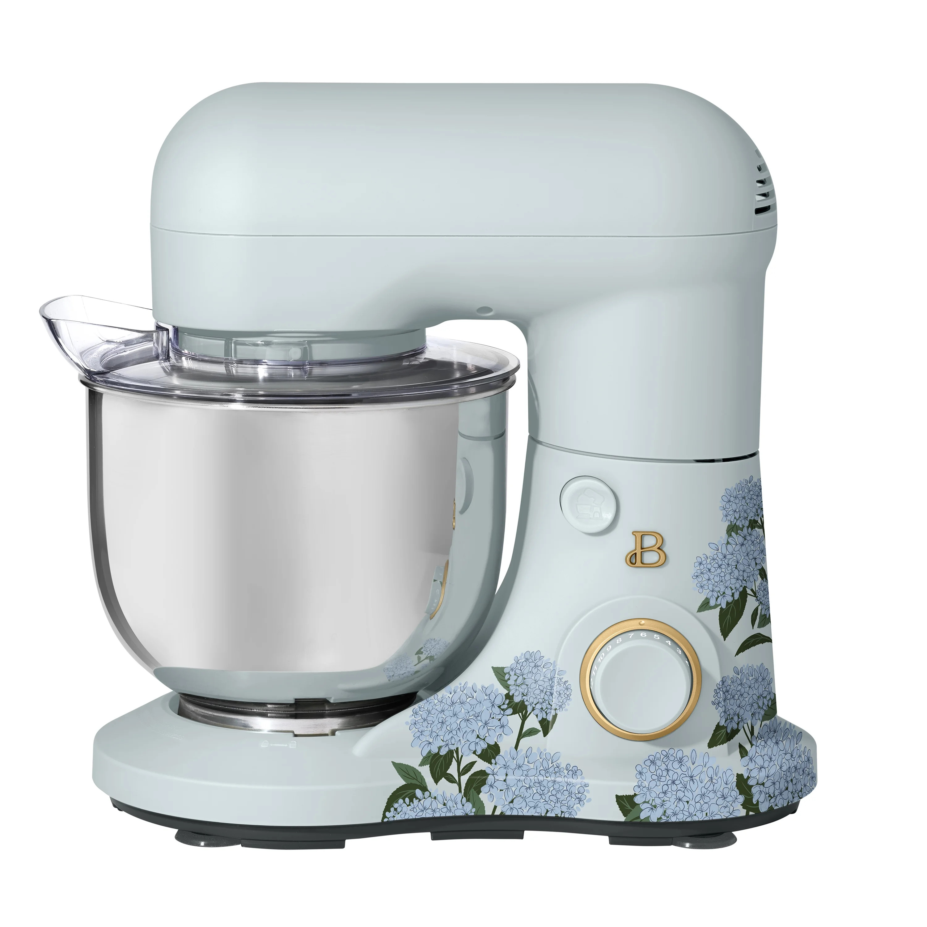 Beautiful 3.5 Qt Tilt-Head Stand Mixer with Flat Beater, Dough Hook & Balloon Whisk, Hydrangea Fl... | Walmart (US)