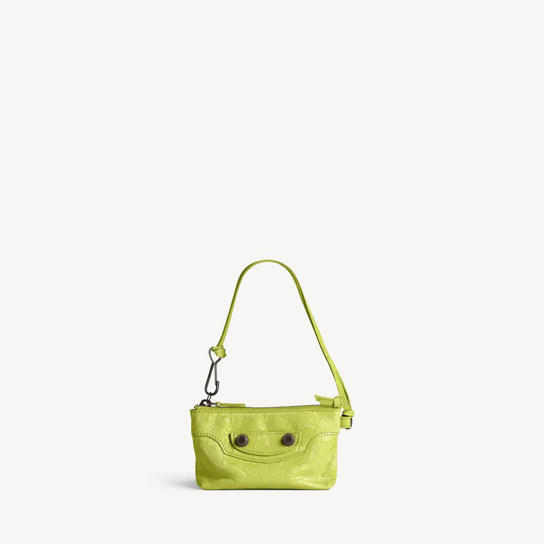 Women's Le City Zipped Pouch Charm in Pistache | Balenciaga SE | Balenciaga