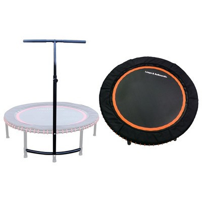 LEAPS & REBOUNDS 40" Adjustable Stability Bar w/ 40" Fitness Trampoline, Orange | Target