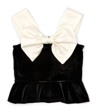 GB Big Girls 7-16 Velvet Bow Tank | Dillard's | Dillard's