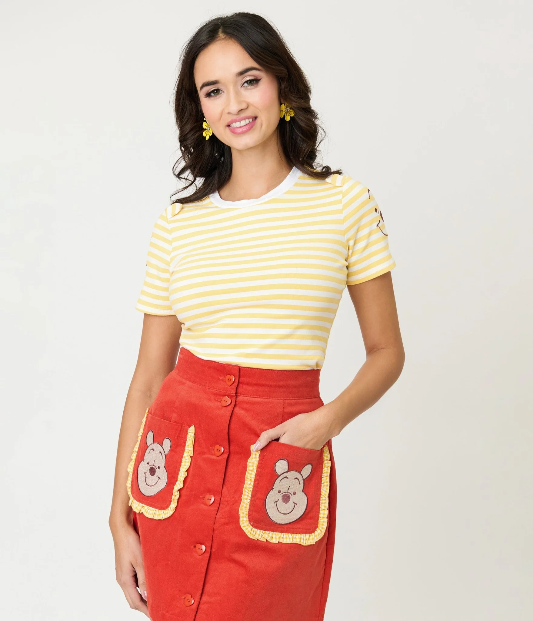 Disney Winnie the Pooh Collection by Unique Vintage Yellow Stripe Back | Unique Vintage - North America