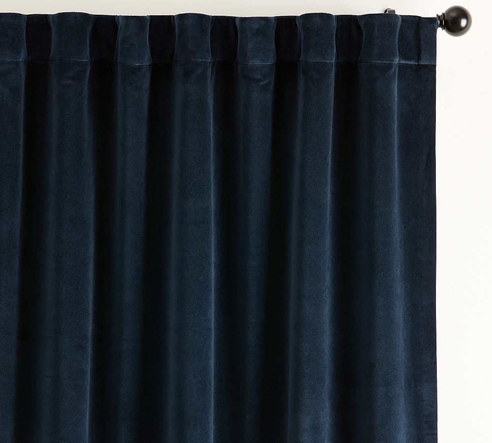 Velvet Twill Blackout Curtain | Pottery Barn (US)