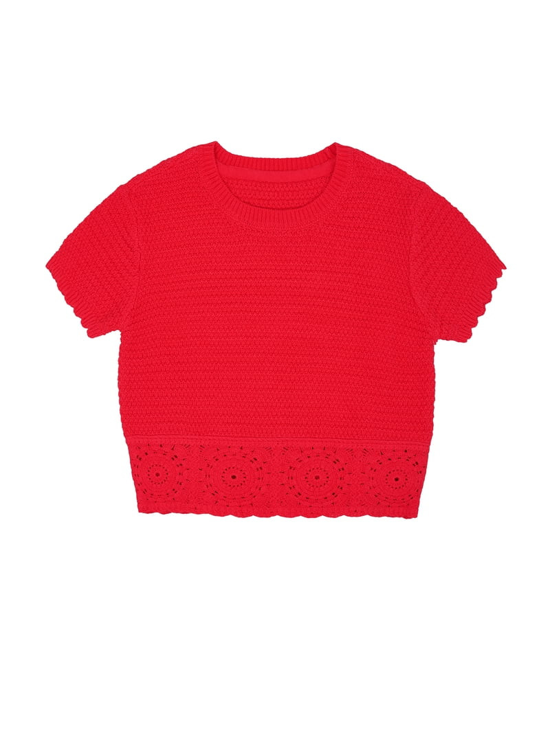 Wonder Nation Girls Trend Crochet Top, sizes 4-18 & Plus | Walmart (US)