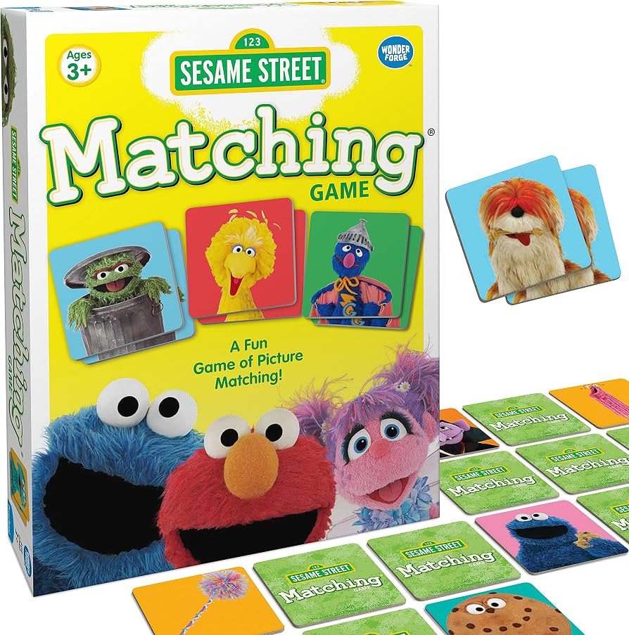 Wonder Forge Sesame Street Matching Game Fun & Fast Memory Game for Kids Ages 3-5 | Features Belo... | Amazon (US)