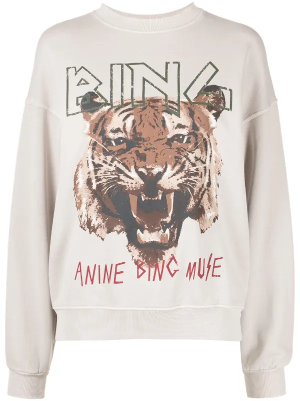 graphic-print crew neck sweatshirt | Farfetch Global