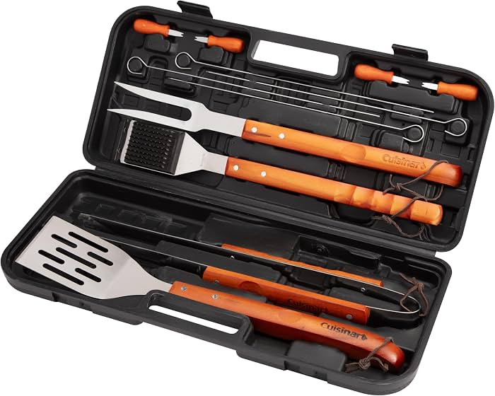 Cuisinart 13-Piece Wooden Grill Tool Set, BBQ Accessories and Grill Tools, Durable Stainless-Stee... | Amazon (US)