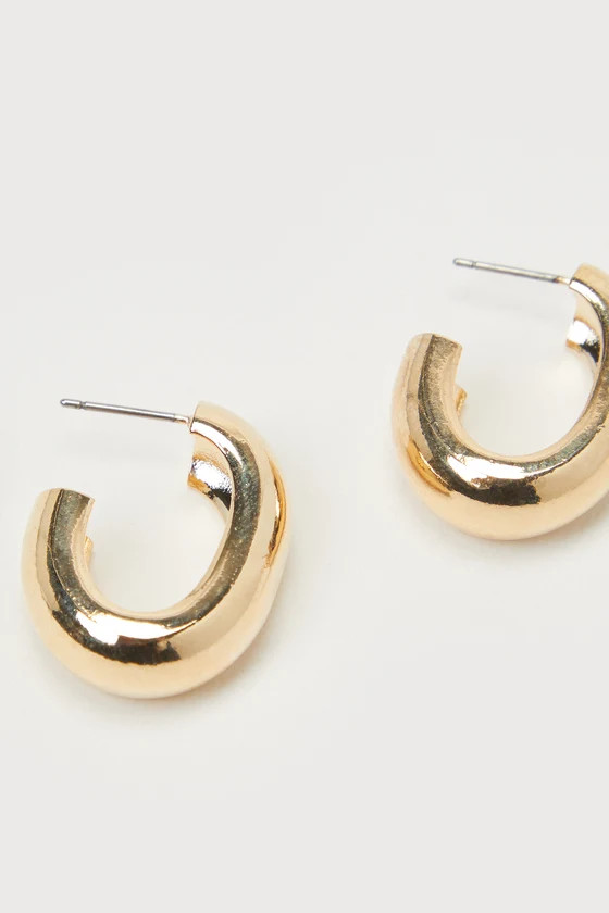 Seriously Lovely Gold Hoop Earrings | Lulus (US)