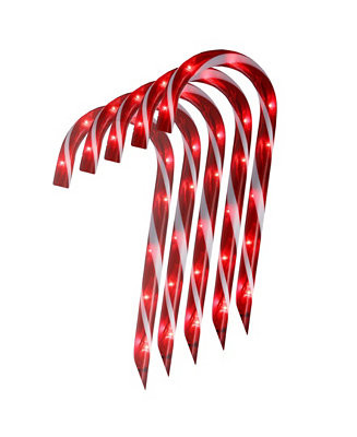 Northlight Set of 10 Lighted Outdoor Candy Cane Christmas Lawn Stakes 12 | Macys (US)