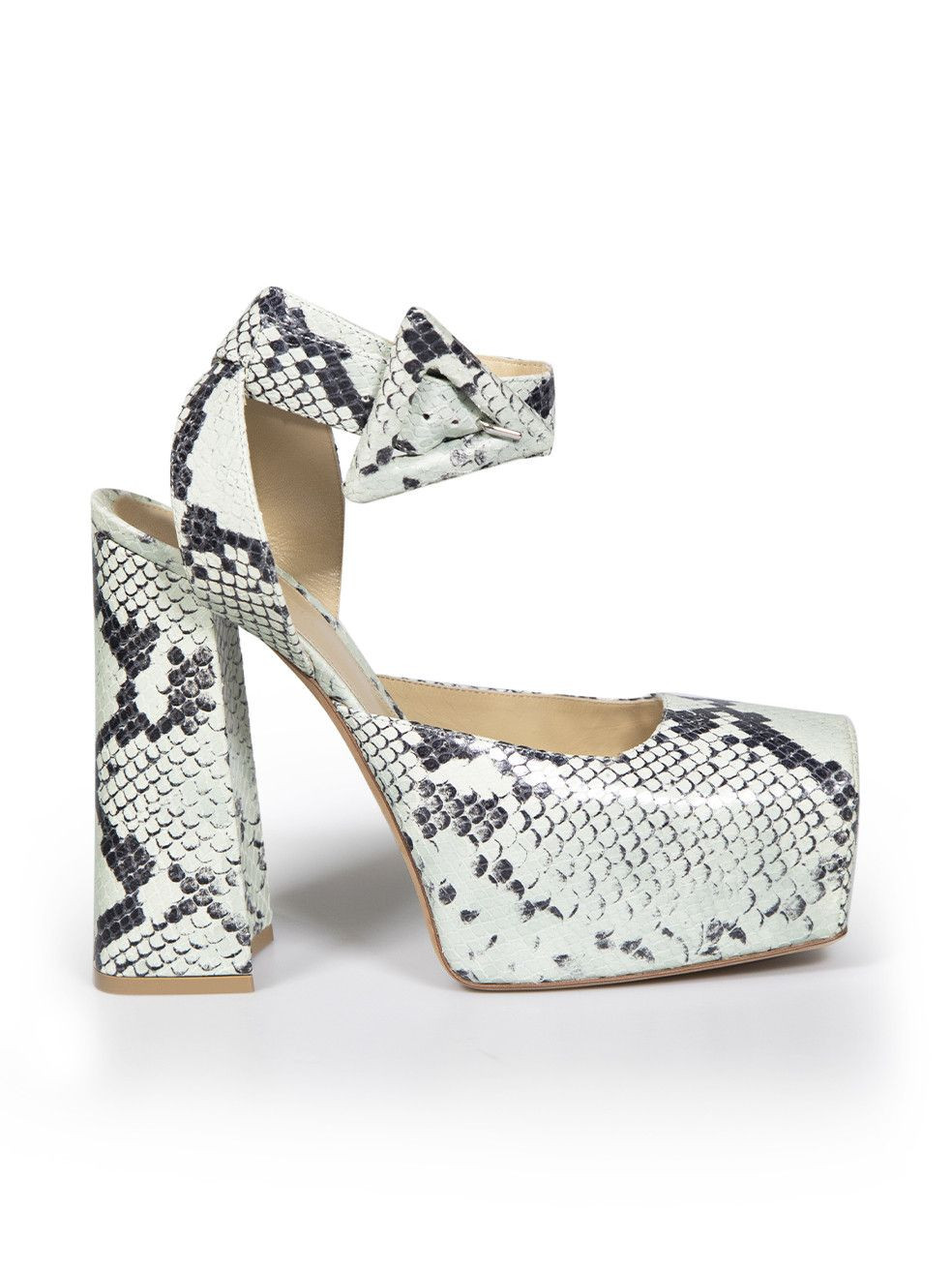 Bottega Veneta Blue Snakeskin Tower Platform Heels | Grailed | Grailed