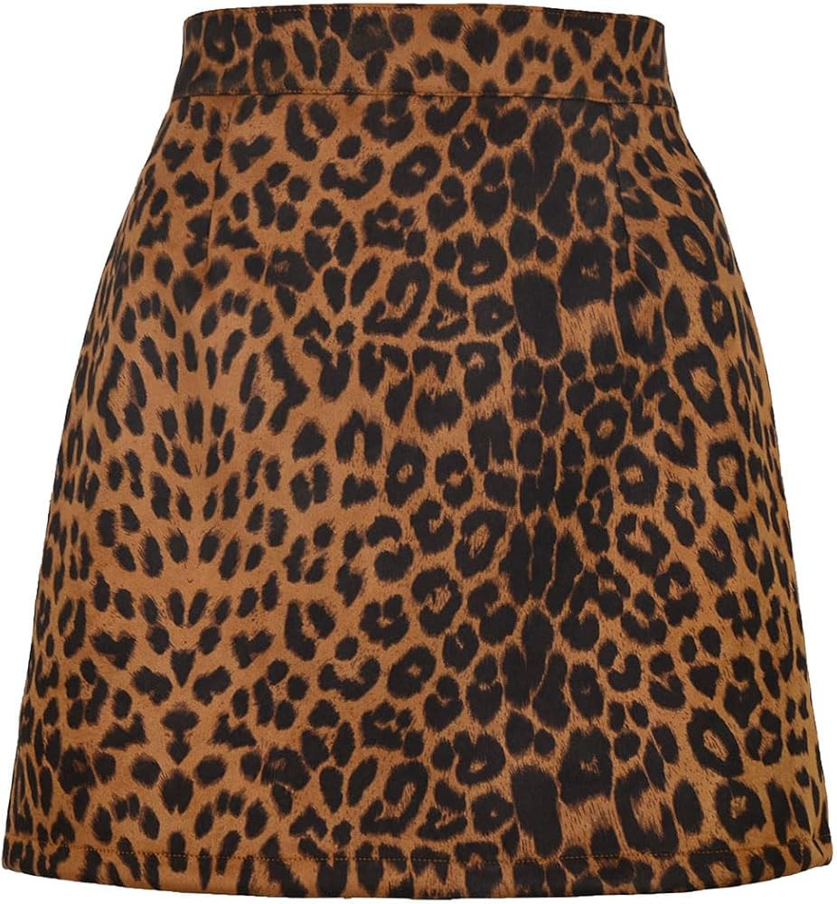 Womens Skirts A Line Skirts Suede High Waist Skirts Autumn Winter Sexy Skirts for Women | Amazon (US)