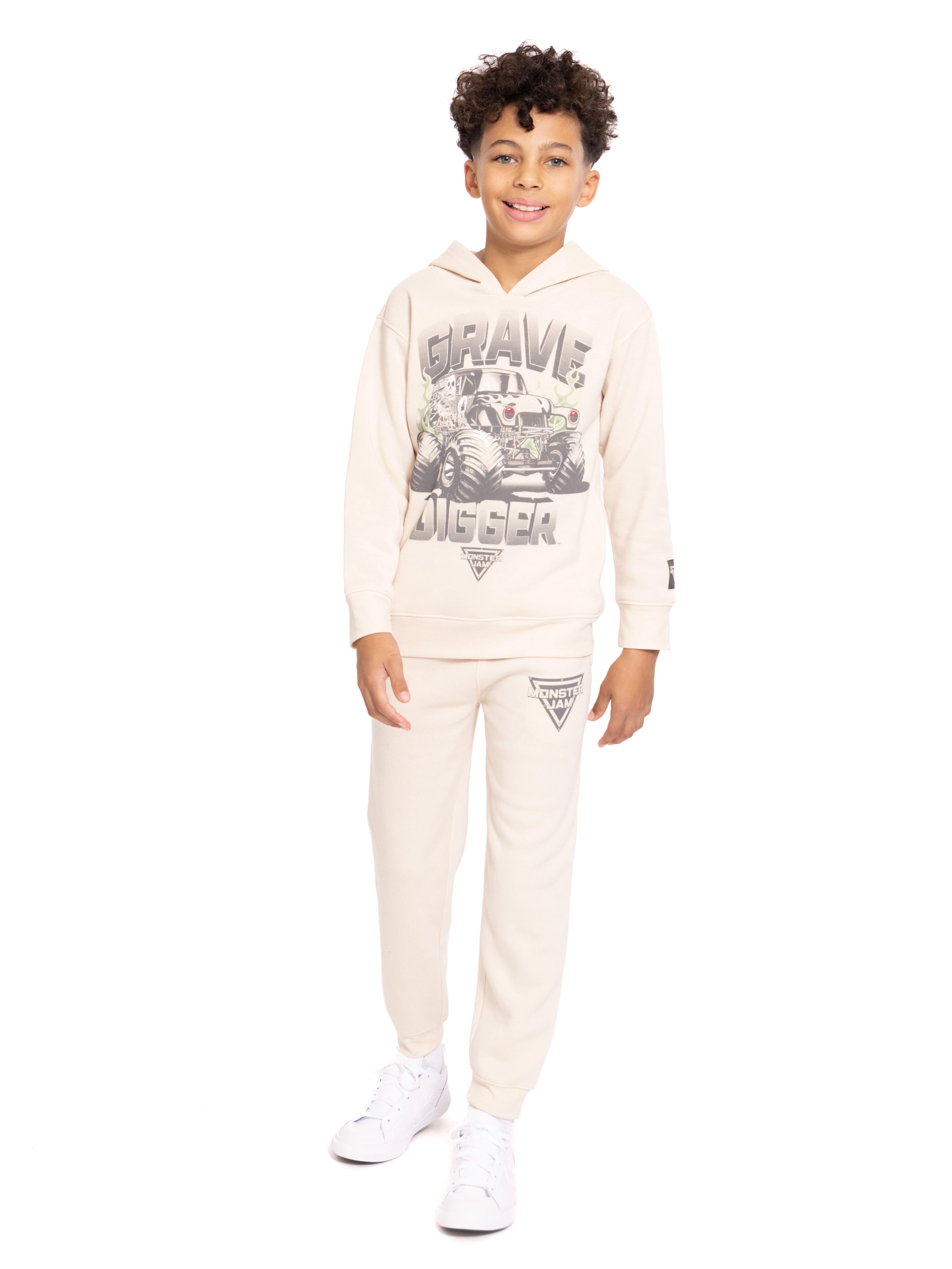 Monster Jam Boys Long Sleeve Graphic Hoodie with Joggers Set, 2-Piece, Sizes 4-12 | Walmart (US)