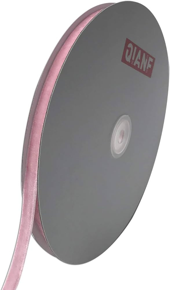 QIANF Vintage Pink Velvet Ribbon, 3/8 Inch X 25Yd | Amazon (US)