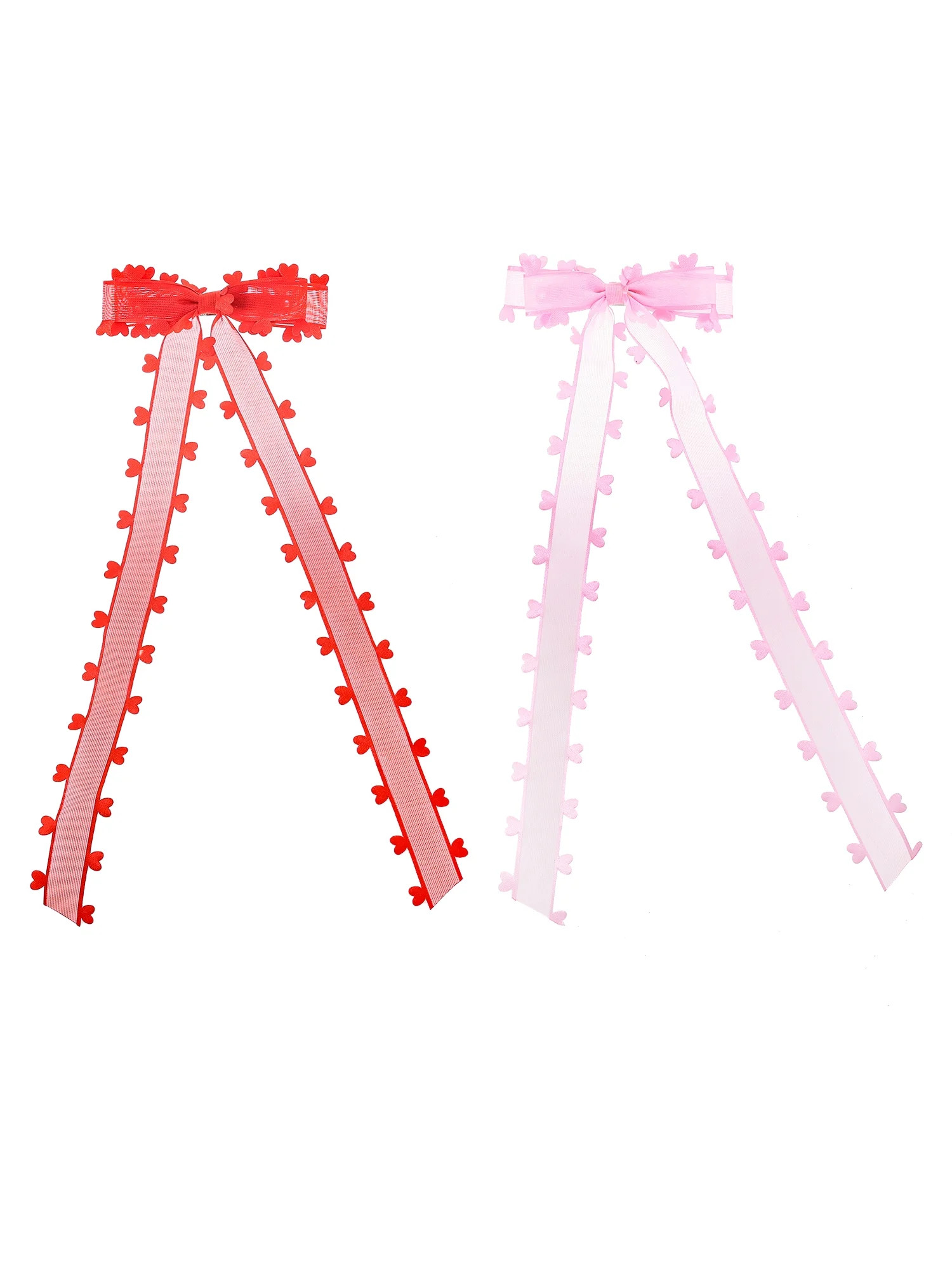 Way to Celebrate Valentine's Day Red and Pink Hair Bows, 2 Piece | Walmart (US)
