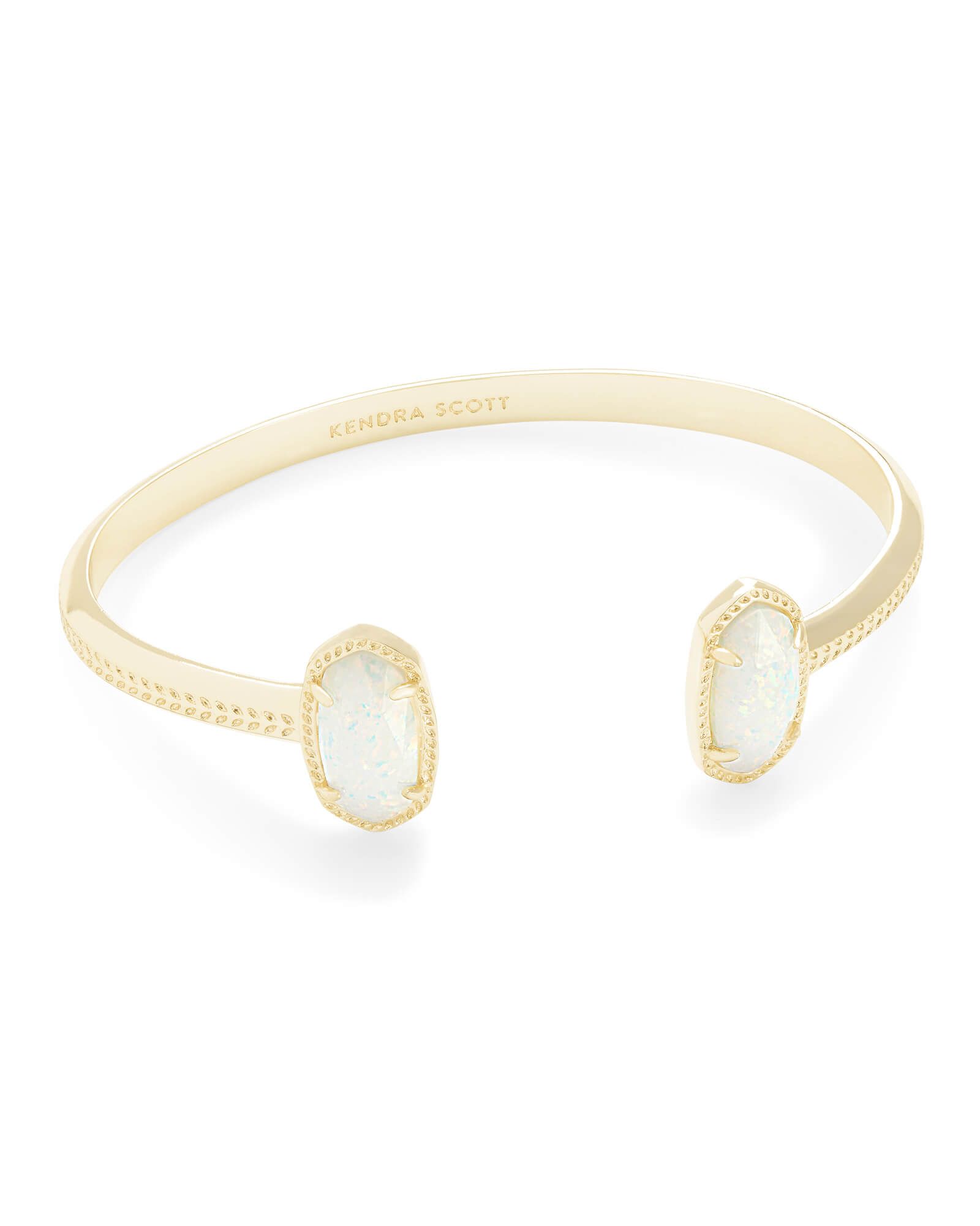 Elton Gold Cuff Bracelet in White Kyocera Opal | Kendra Scott | Kendra Scott