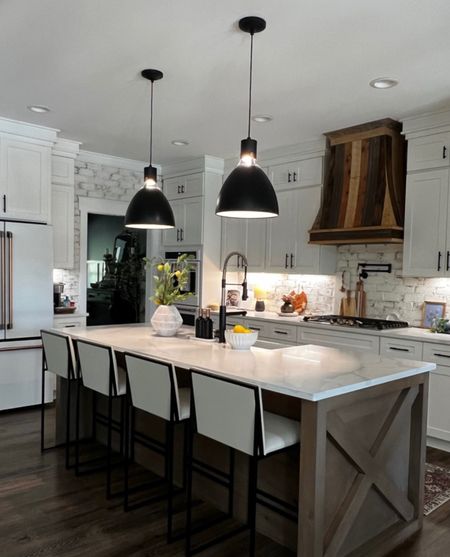Our gorgeous Brynne 17”
Matte black pendant lights over our island are on sale
@wayfair

#LTKhome #LTKFind